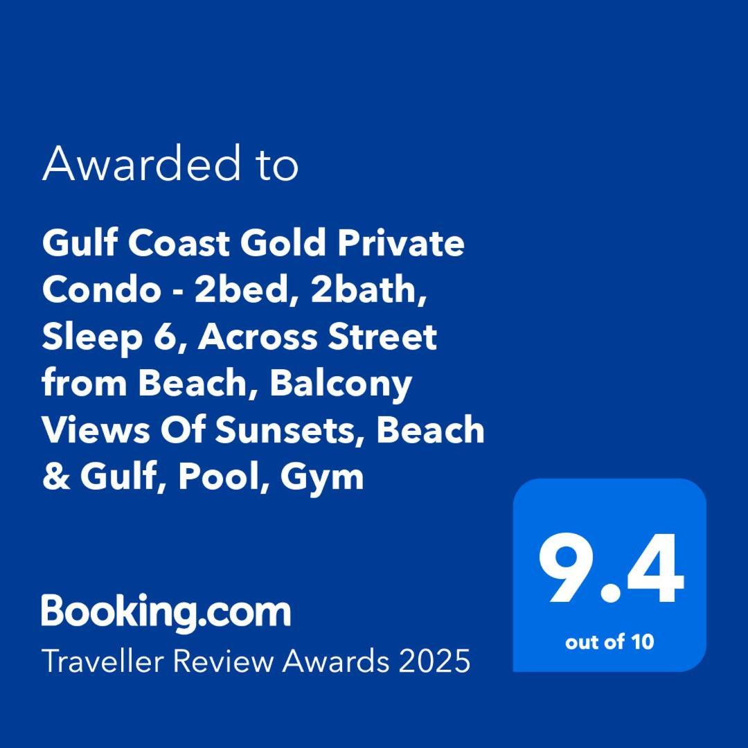 Apartamento Gulf Coast Gold Private - 2bed, 2bath, Sleep 6, Across Street From Beach, Balcony Views Of Sunsets, & Gulf, Pool, Gym *